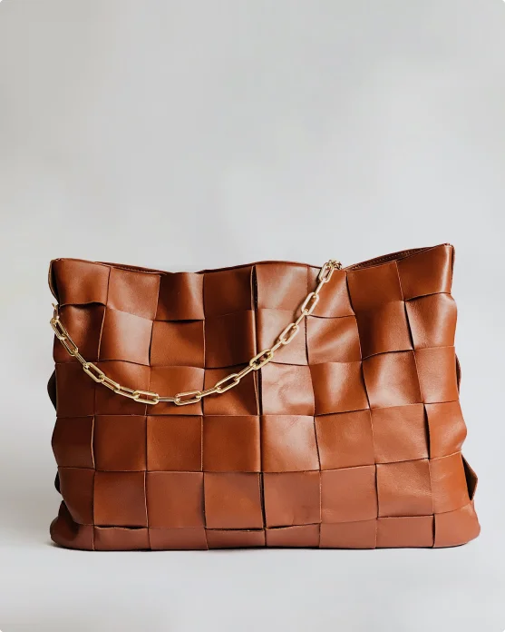 Chocolatte Peach Genuine Leather BagS Taupe